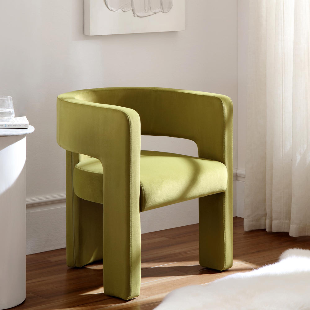 Greenwich Olive Green Velvet Dining Chair daals