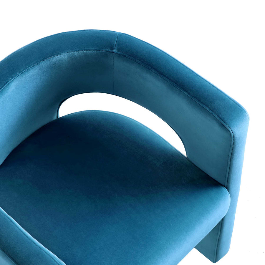 Greenwich Air Force Blue Velvet Dining Chair
