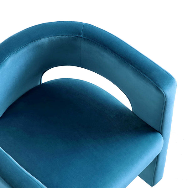 Greenwich Air Force Blue Velvet Dining Chair