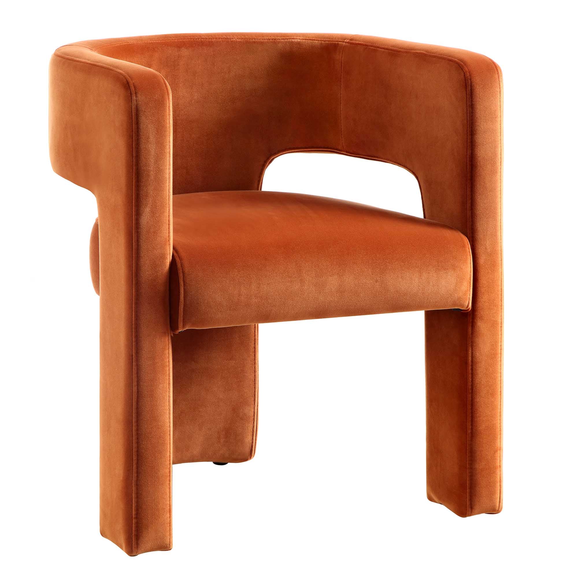 Greenwich Rust Velvet Dining Chair | daals
