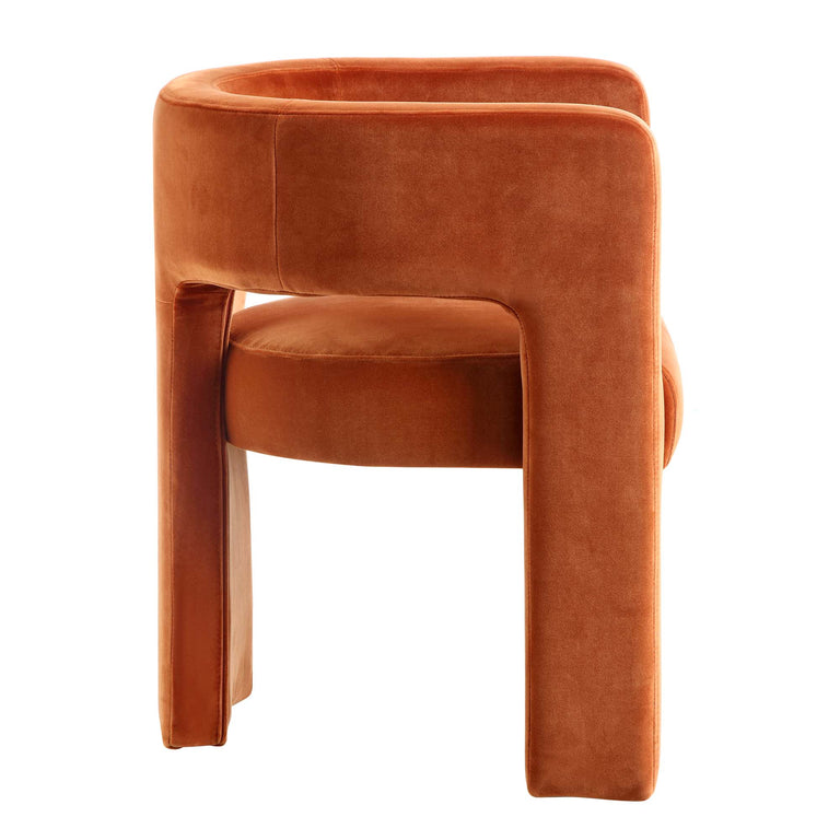 Greenwich Rust Velvet Dining Chair daals