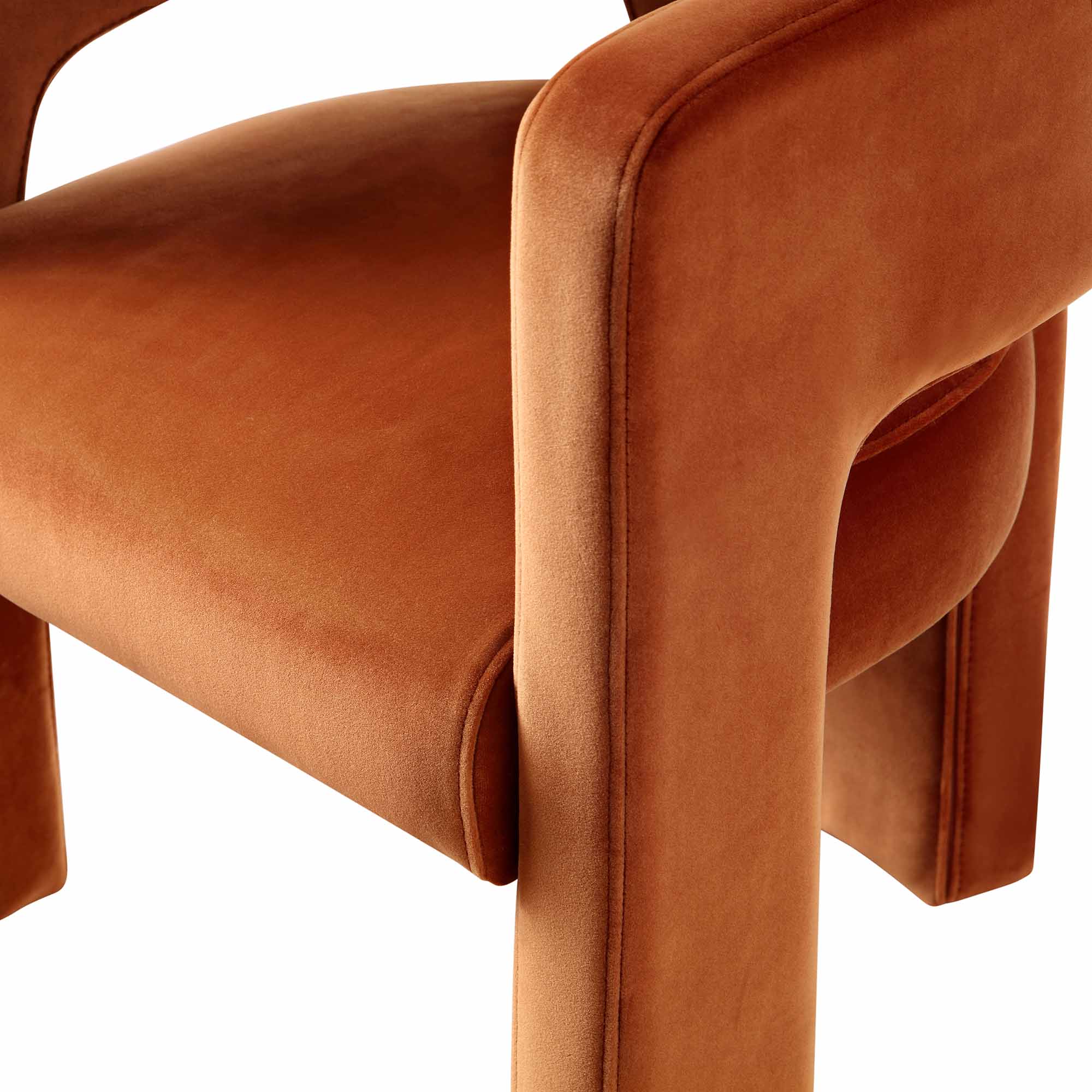Greenwich Rust Velvet Dining Chair | daals