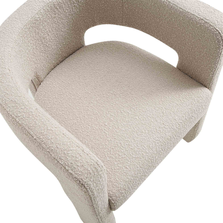 Greenwich Light Taupe Boucle Dining Chair