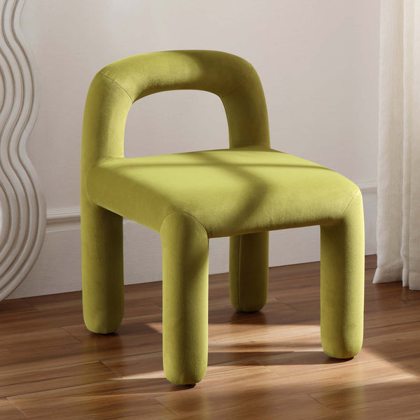 Libby Olive Green Velvet Dining Chair
