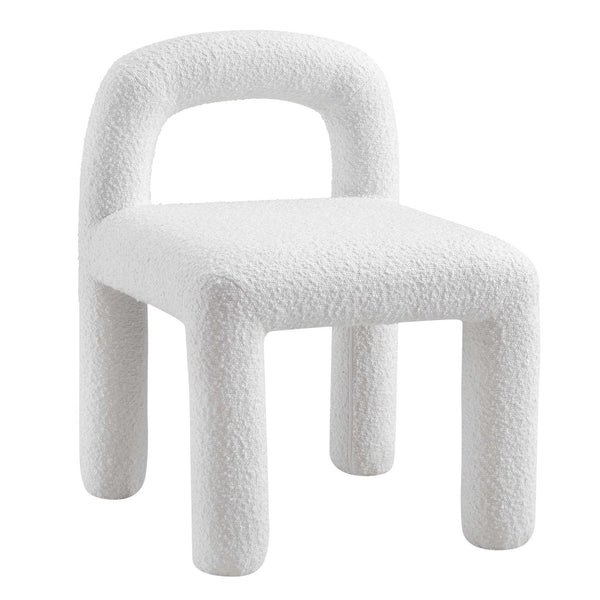 Libby White Boucle Dining Chair