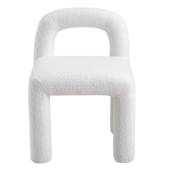 Libby White Boucle Dining Chair