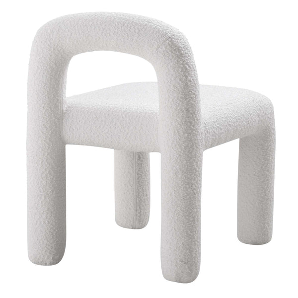 Libby White Boucle Dining Chair