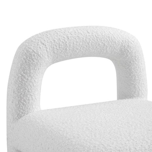 Libby White Boucle Dining Chair