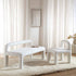 Libby Light White Boucle 3 Seater Dining Bench - daals
