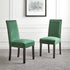 Maidwell Set of 2 Green Velvet Dining Chairs - daals