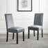 Maidwell Set of 2 Grey Velvet Dining Chairs