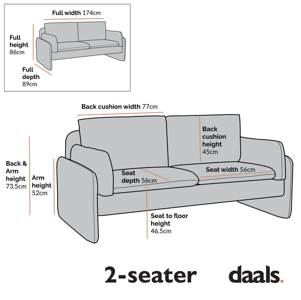 Clapham 2-Seater Ecru Boucle Sofa
