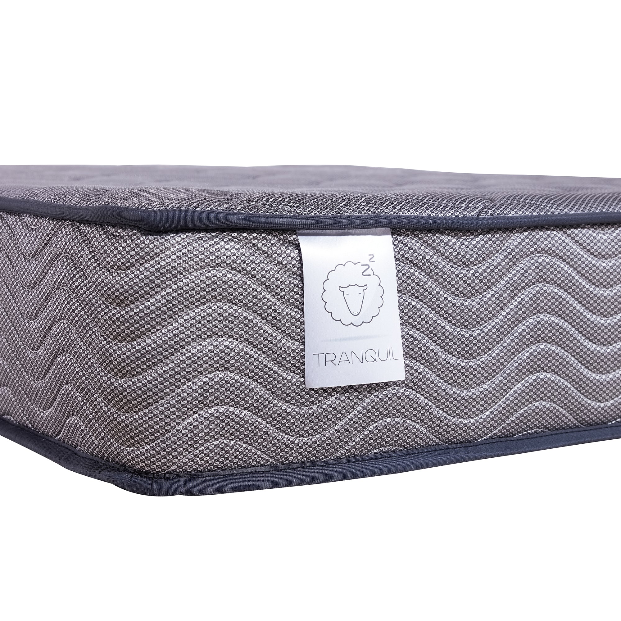 TRANQUIL Linden Pocket Sprung 5-Zone Luxe Rolled Mattress, Grey, Medium Firmness