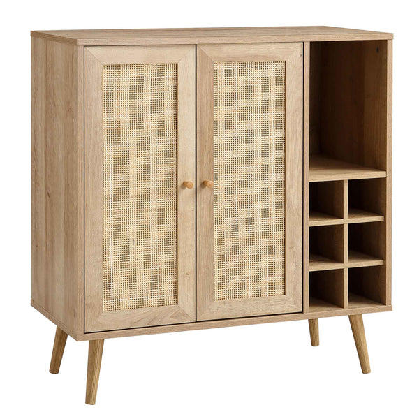 Frances Woven Rattan Drinks Cabinet, Natural