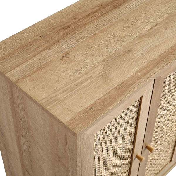 Frances Woven Rattan Drinks Cabinet, Natural