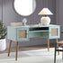 Frances Woven Rattan 2 - Door Desk, Mint - daals