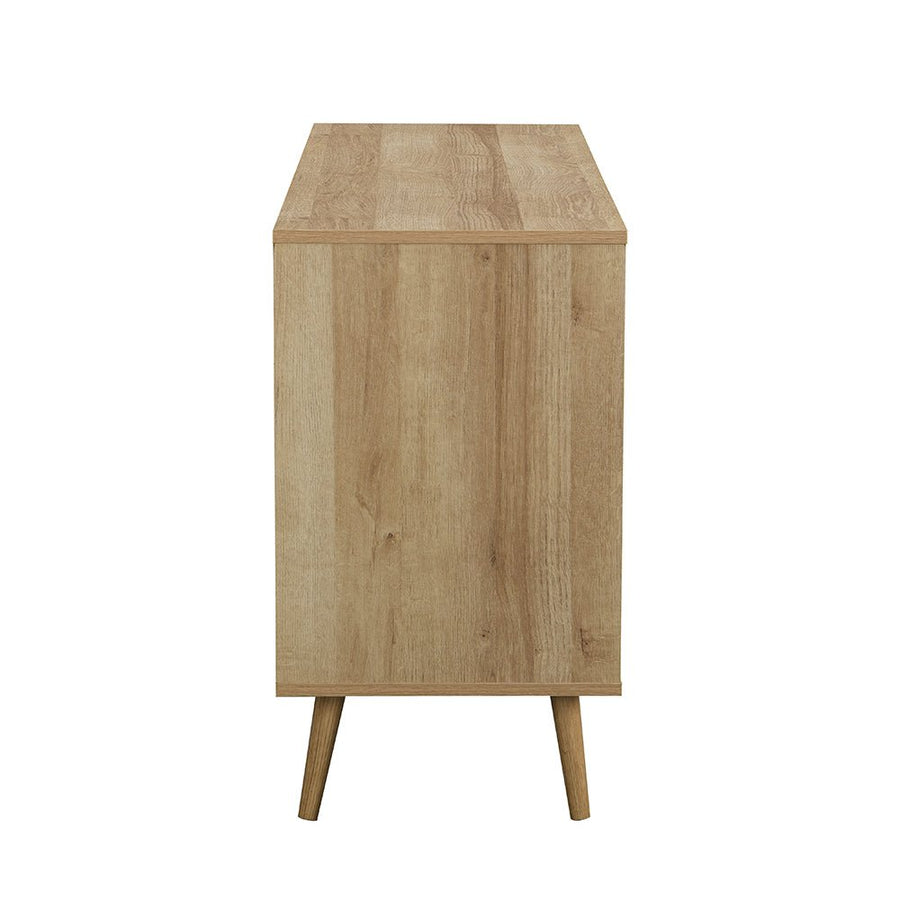 Frances Woven Rattan 3-Door Sideboard, Natural