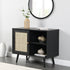 Frances Woven Rattan 1 - Door Cabinet in Black - daals