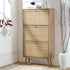 Frances Rattan 3 Tier Shoe Storage Cabinet, Natural - daals