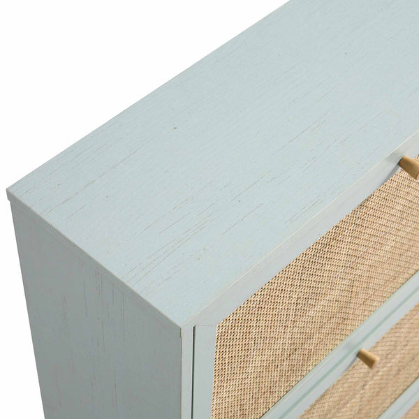 Frances Rattan 3 Tier Shoe Storage Cabinet, Mint