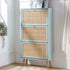 Frances Rattan 3 Tier Shoe Storage Cabinet, Mint - daals