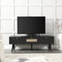 Anya Woven Rattan 3 - Drawer TV Unit in Black - daals