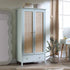 Frances Rattan Double Wardrobe with 1 Drawer, Mint - daals