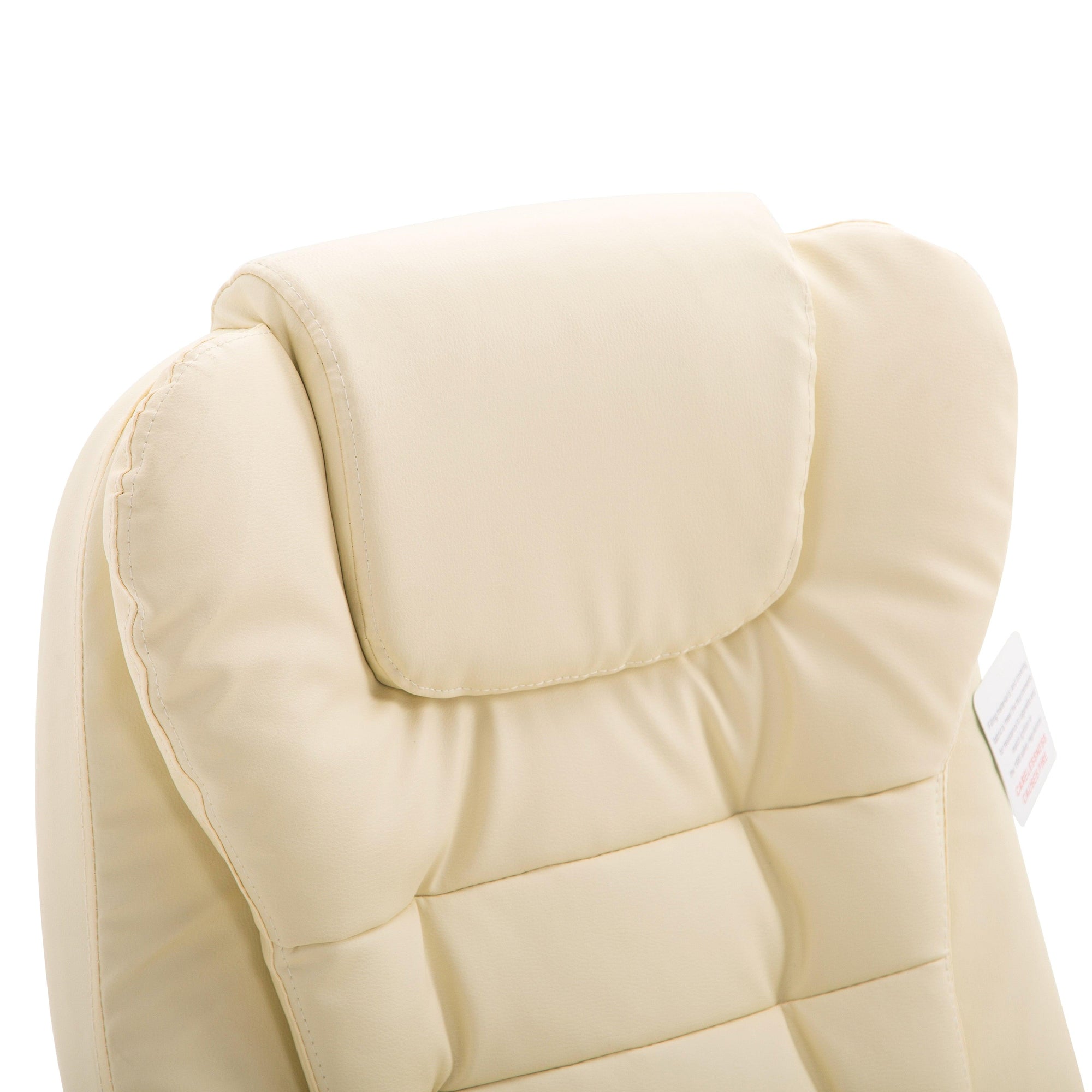 Executive Recline High Back Extra Padded Office Chair, MO17 Cream