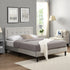 Chastleton Upholstered Bed with Diamante Headboard (Grey Velvet) - daals