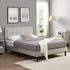 Chastleton Upholstered Bed with Diamante Headboard (Grey Velvet)