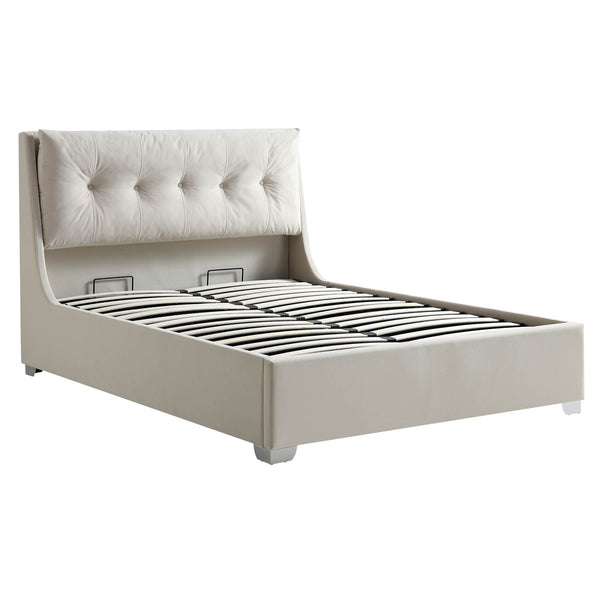 Hadley Champagne Velvet Ottoman Storage Bed