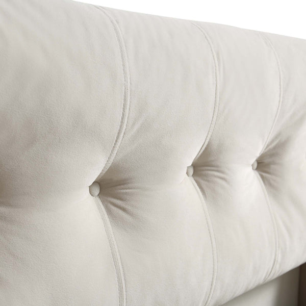 Hadley Champagne Velvet Ottoman Storage Bed daals