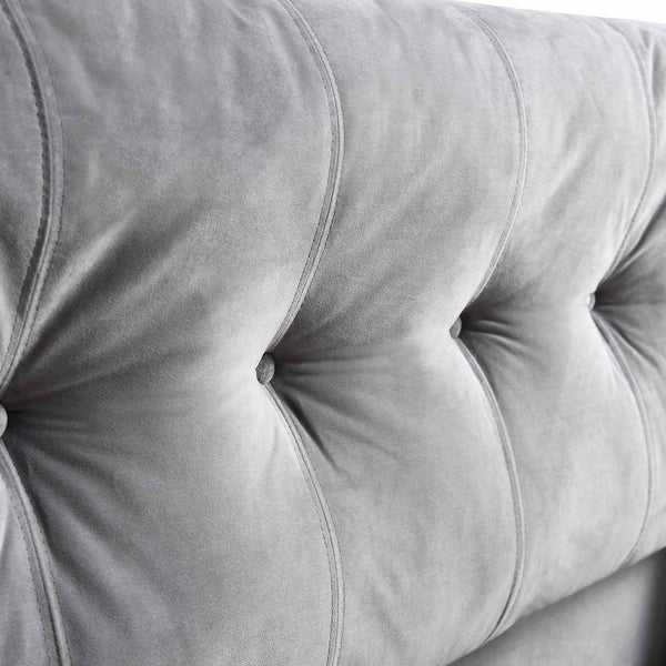 Hadley Grey Velvet Ottoman Storage Bed daals