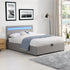 Pimlico End Opening Ottoman Storage Bed Frame with Multi - colour LED Headboard (Grey Fabric) - daals