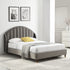 Eleanor Grey Velvet Upholstered Bed Frame with Domed Headboard - daals