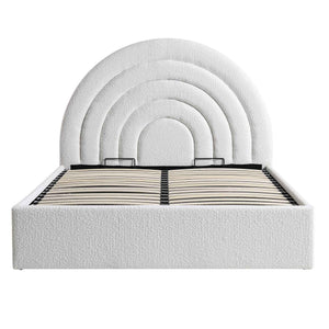 Archer White Boucle Ottoman Storage Bed
