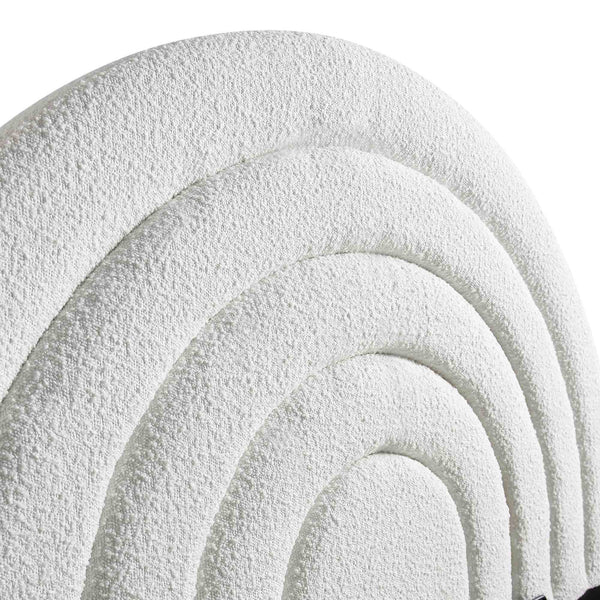 Archer White Boucle Ottoman Storage Bed