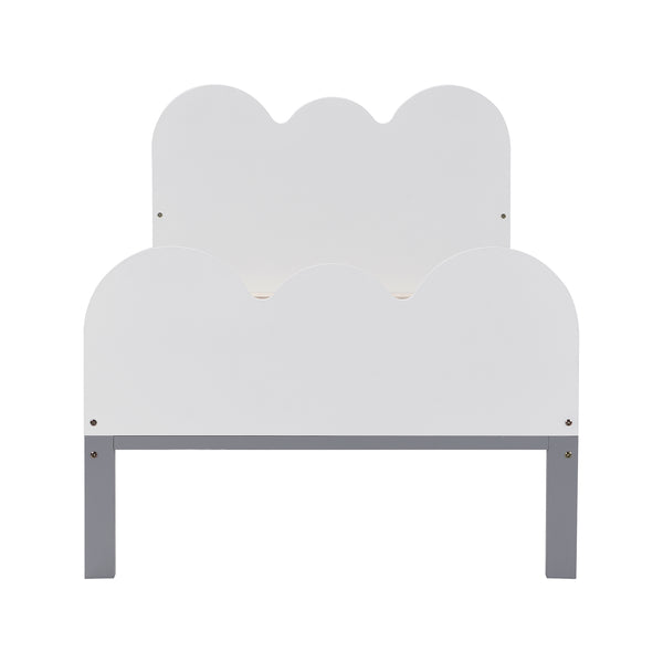 Hedwig Wooden Cloud Headboard Kid's Single Bed