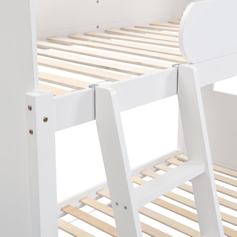Newton White Solid Wood Kid's Treehouse Bunk Bed