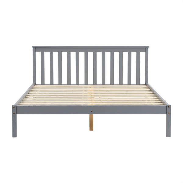 Linnelle Solid Wood Bed Frame in Grey