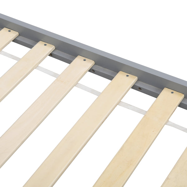 Linnelle Solid Wood Bed Frame in Grey