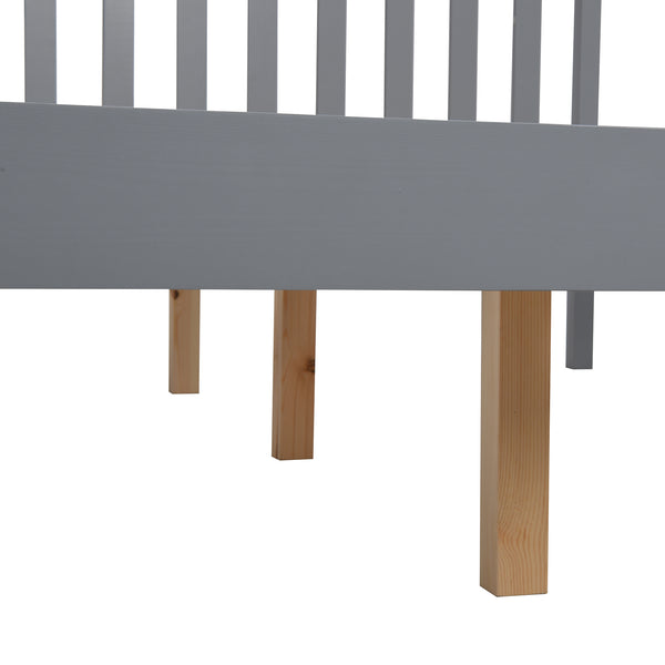 Linnelle Solid Wood Bed Frame in Grey