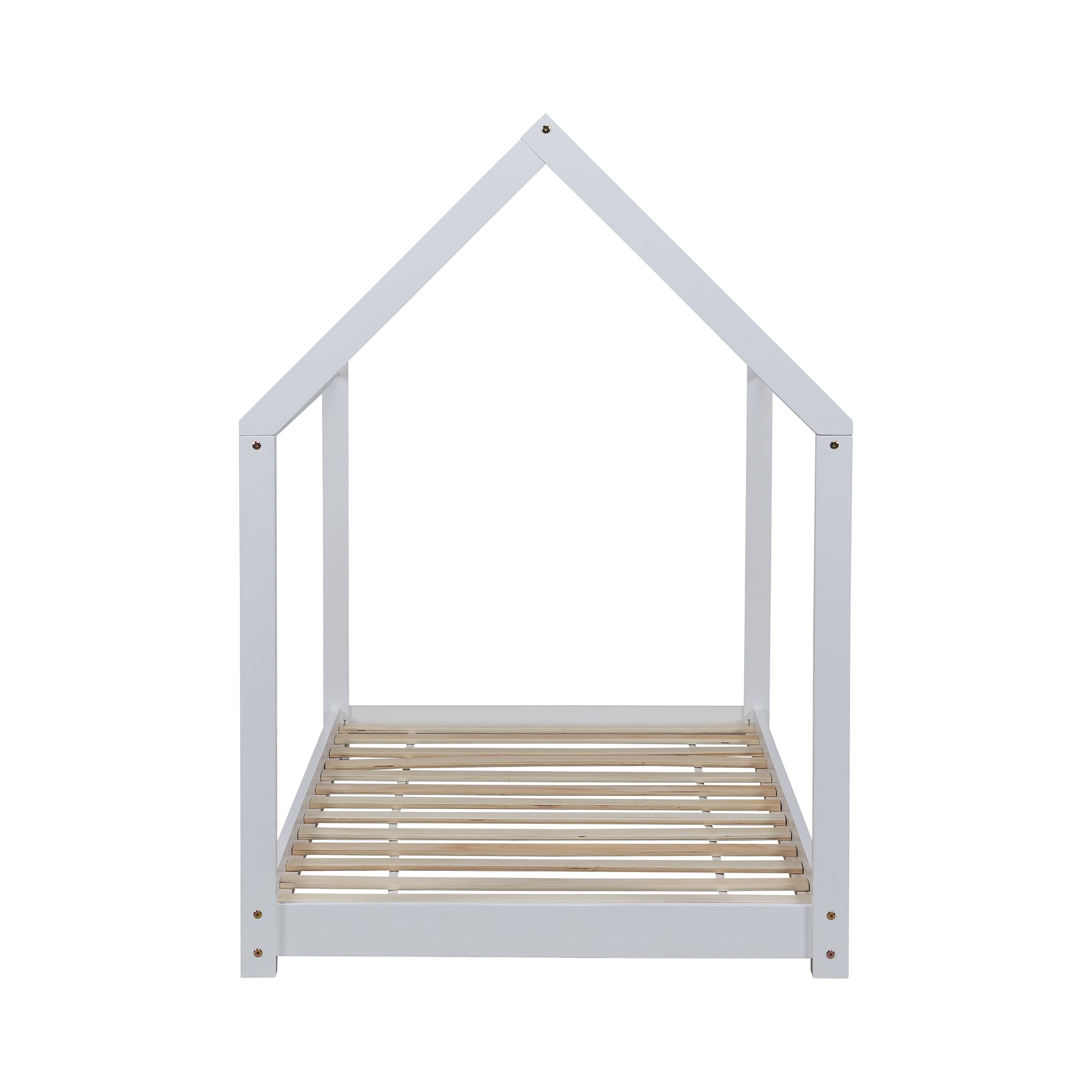 Bethwin Solid Wood Kid's House Bed in White