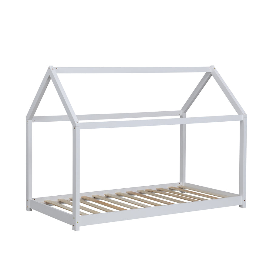Bethwin Solid Wood Kid's House Bed in White