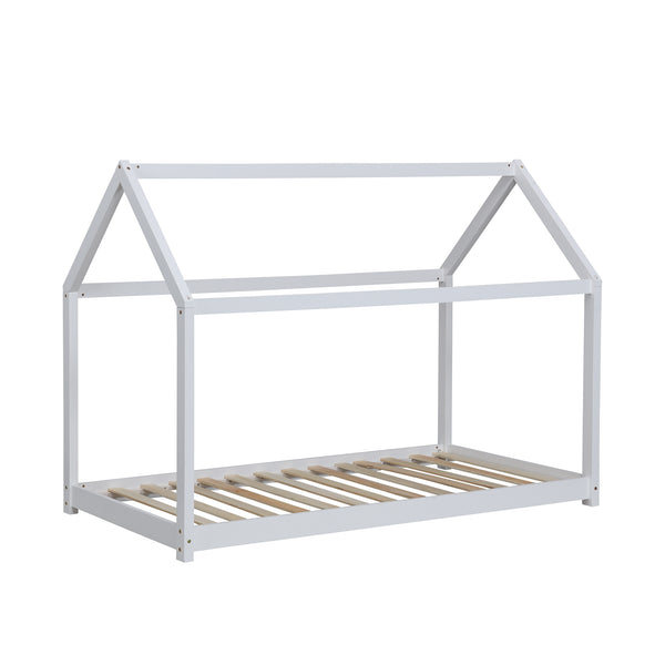 Bethwin Solid Wood Kid's House Bed in White