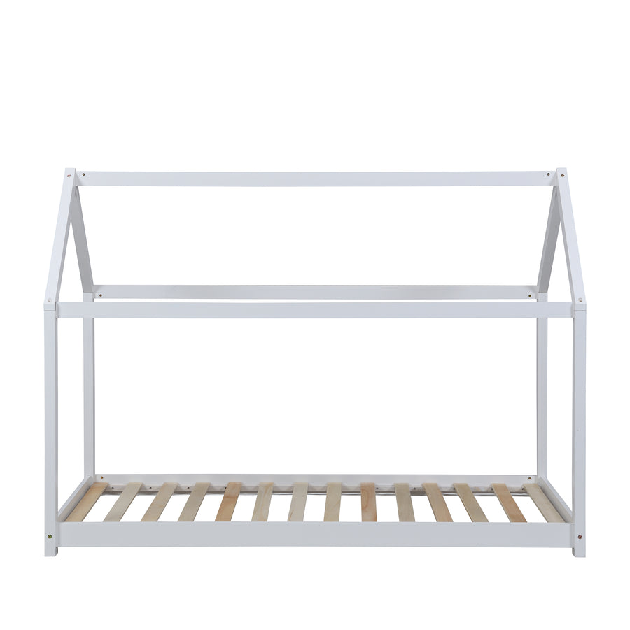 Bethwin Solid Wood Kid's House Bed in White