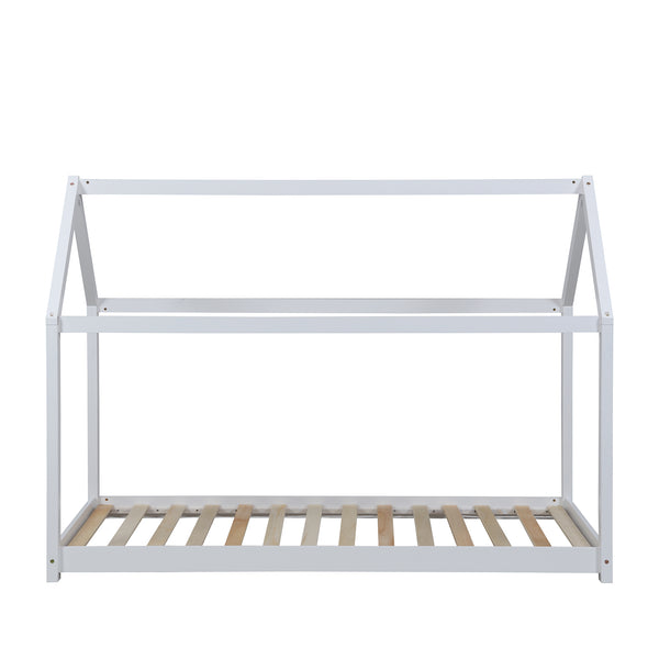 Bethwin Solid Wood Kid's House Bed in White