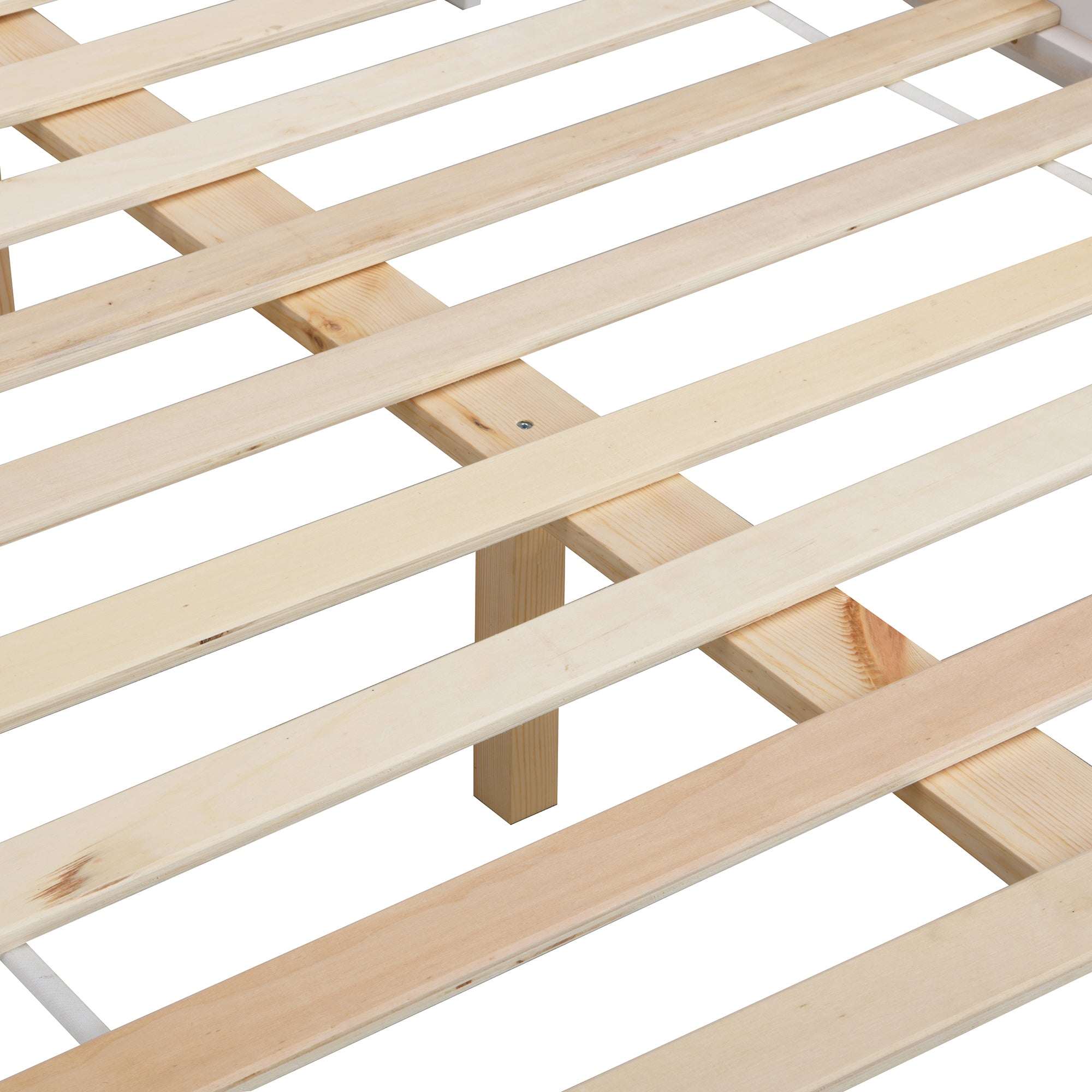 Elgin Wooden Bed Frame with Shelf Headboard