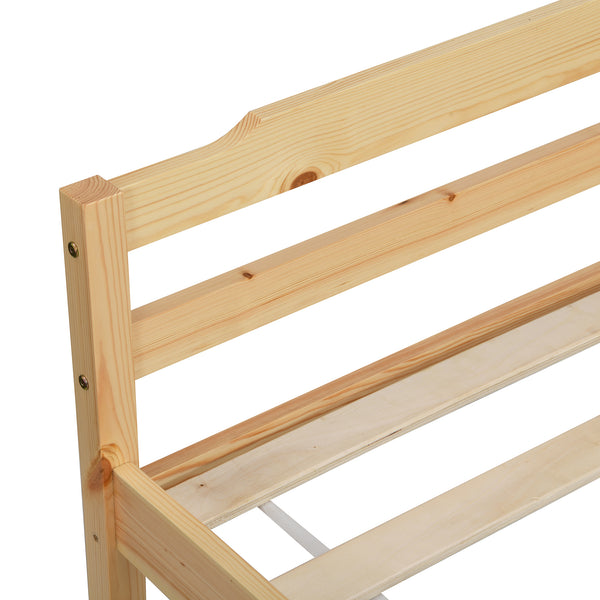 Curran Solid Wood Bed Frame in Natural UK Sizes