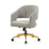 Perce Velvet Swivel Desk Chair Grey